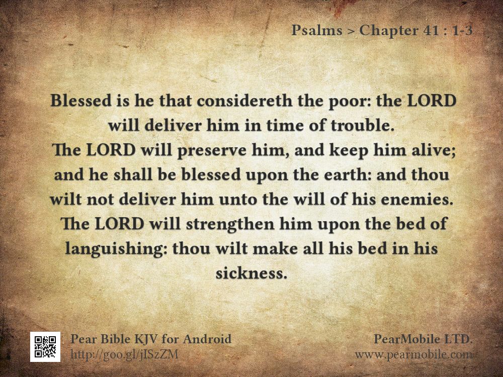Psalms, Chapter 41:1-3